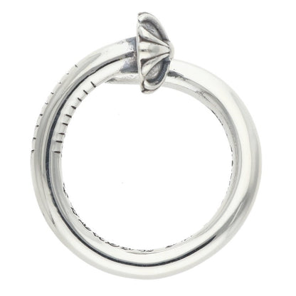 Chrome Hearts Nail Cross Ball Silver Ring Size ONE SIZE