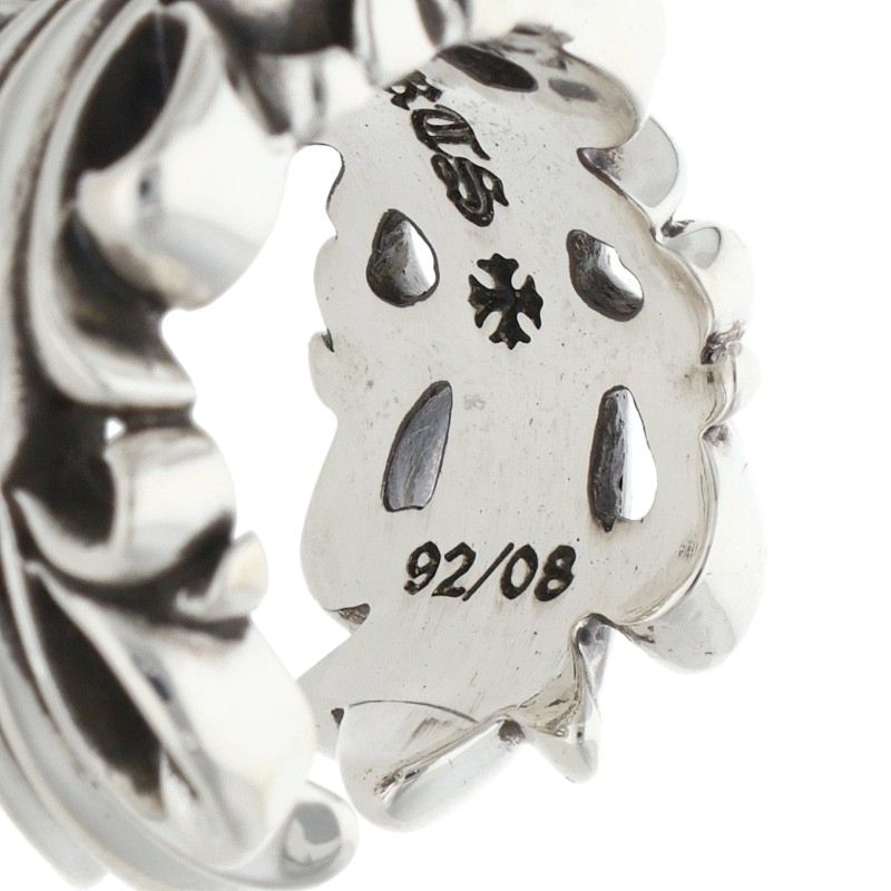 Chrome Hearts Double Floral Cross Silver Ring Size ONE SIZE