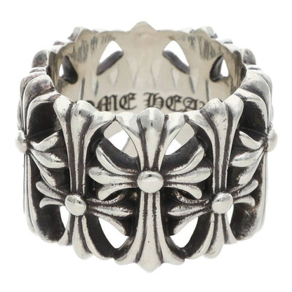 Chrome Hearts 925 Silver Cemetery Cross Ring Size JP 18.5