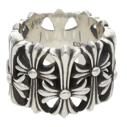 Chrome Hearts 925 Silver Cemetery Cross Ring Size JP 18.5