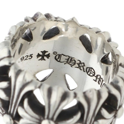 Chrome Hearts 925 Silver Cemetery Cross Ring Size JP 18.5