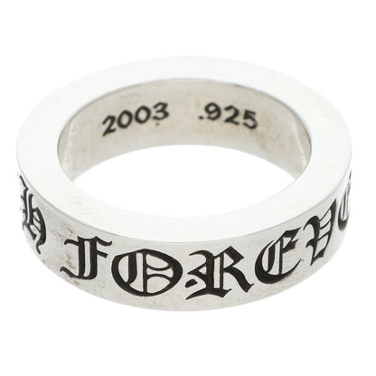 Chrome Hearts 6mm SPACER FOREVER Silver Ring Size 11.5