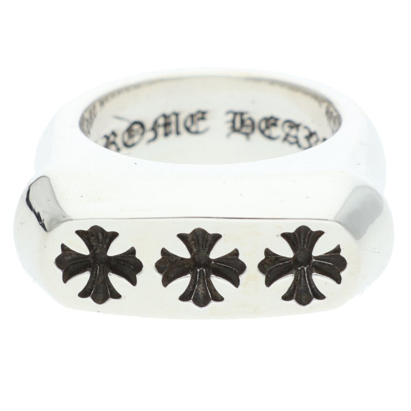 Chrome Hearts LIL PJ 3CH PLS Silver Ring Size JP 7