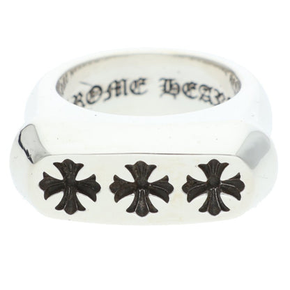 Chrome Hearts LIL PJ 3CH PLS Silver Ring Size JP 7