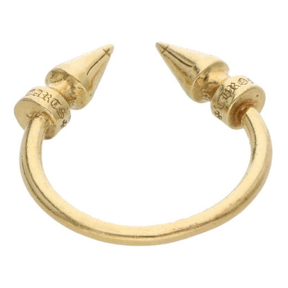 Chrome Hearts 22K Double Spike Gold Ring Size JP 17