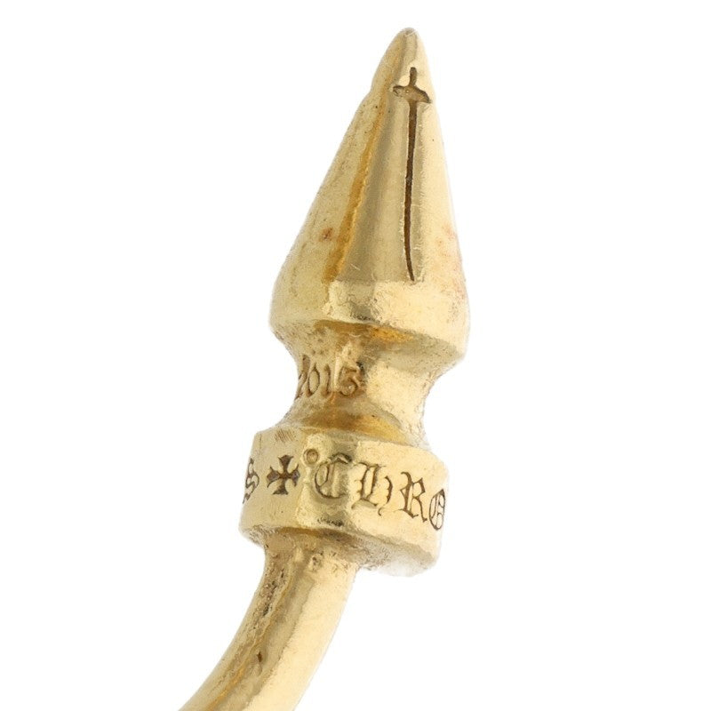 Chrome Hearts 22K Double Spike Gold Ring Size JP 17