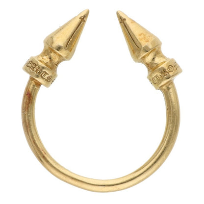 Chrome Hearts 22K Double Spike Gold Ring Size JP 17