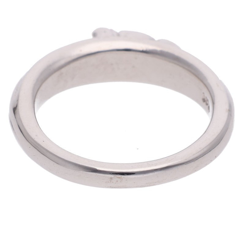 Chrome Hearts 18K Pave Sapphire Baby White Gold Ring Size JP 14