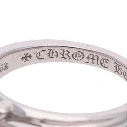 Chrome Hearts 18K Pave Sapphire Baby White Gold Ring Size JP 14