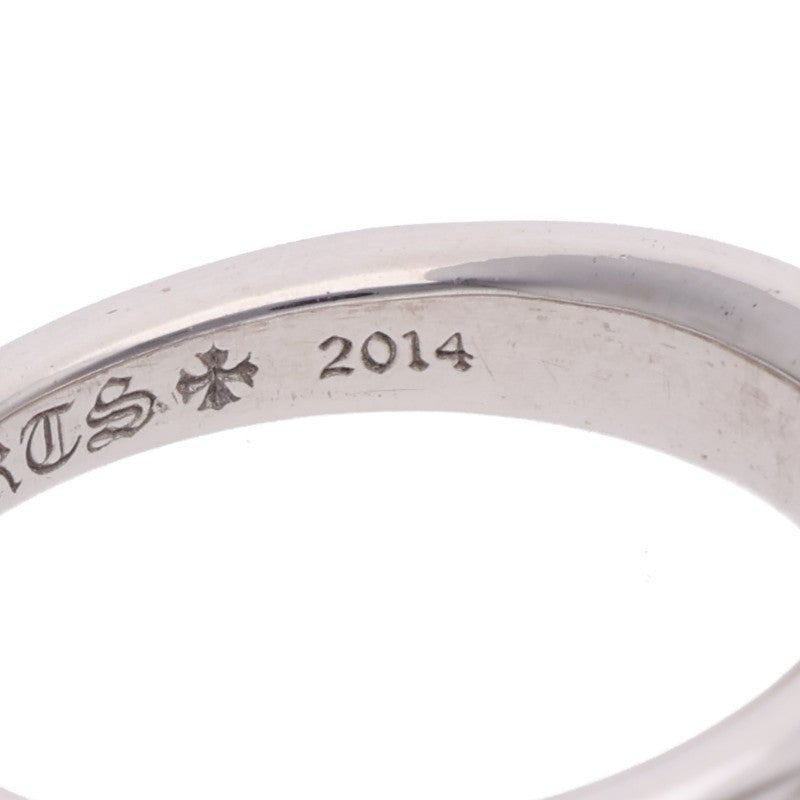 Chrome Hearts 18K Pave Sapphire Baby White Gold Ring Size JP 14