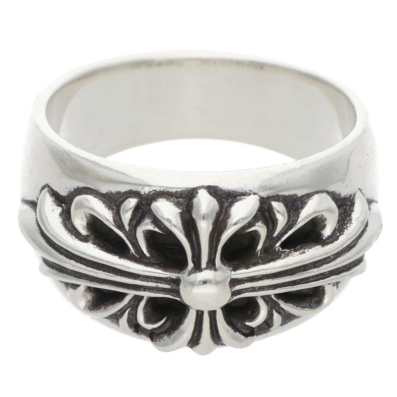 Chrome Hearts FLRL CRS Sterling Silver Ring Size ONE SIZE