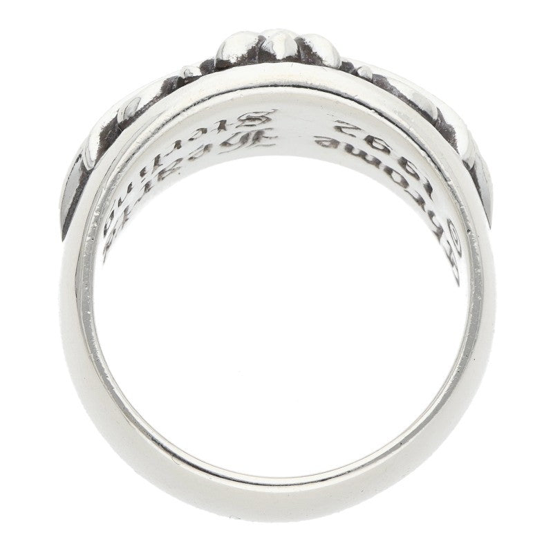 Chrome Hearts FLRL CRS Sterling Silver Ring Size ONE SIZE