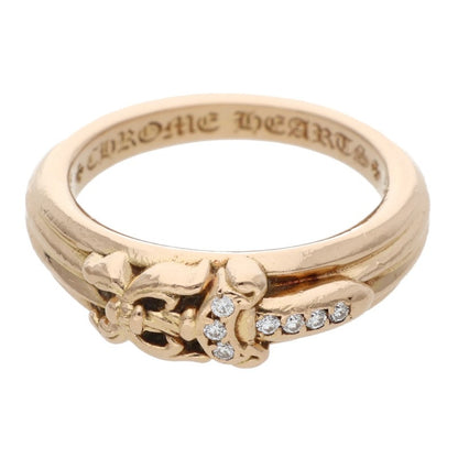 Chrome Hearts 22K BABY CLSC P D Pave Gold Ring Size ONE SIZE
