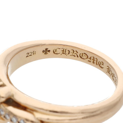 Chrome Hearts 22K BABY CLSC P D Pave Gold Ring Size ONE SIZE