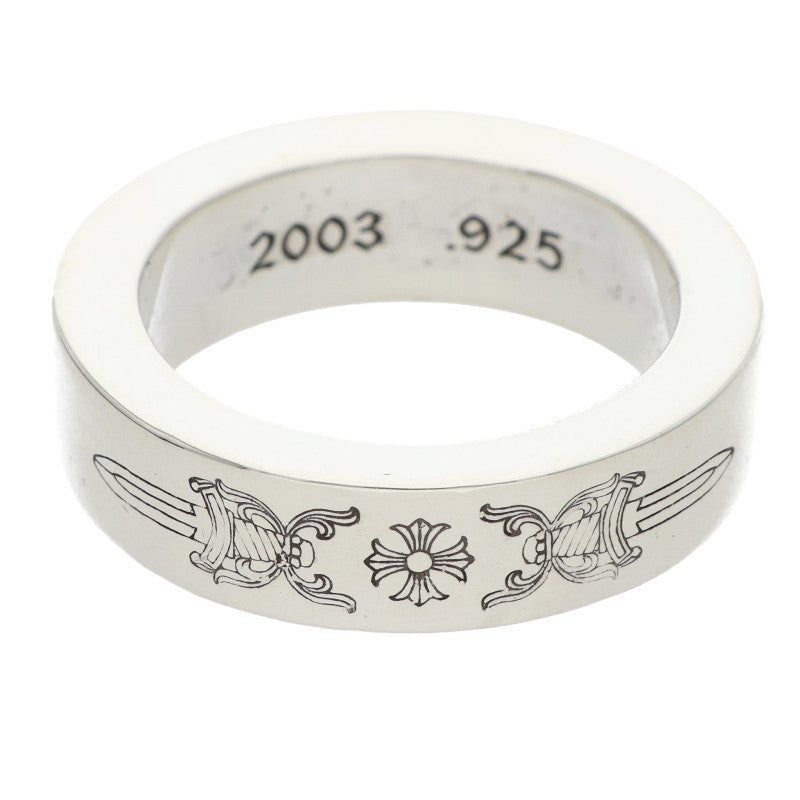 Chrome Hearts 925 Silver 6mm Spacer Dagger Ring Size 13.5
