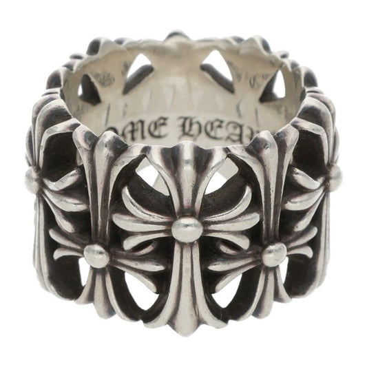 Chrome Hearts CEMETERY Cross Silver Ring Size JP 15
