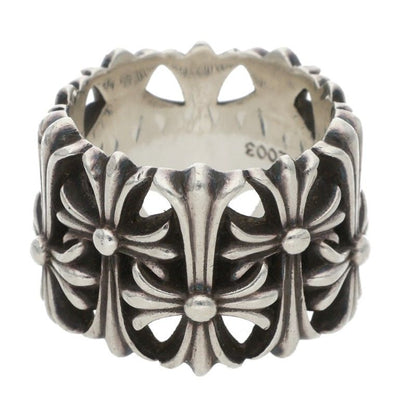 Chrome Hearts CEMETERY Cross Silver Ring Size JP 15