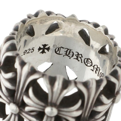 Chrome Hearts CEMETERY Cross Silver Ring Size JP 15