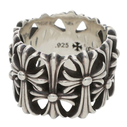 Chrome Hearts CEMETERY Cross Silver Ring Size JP 15