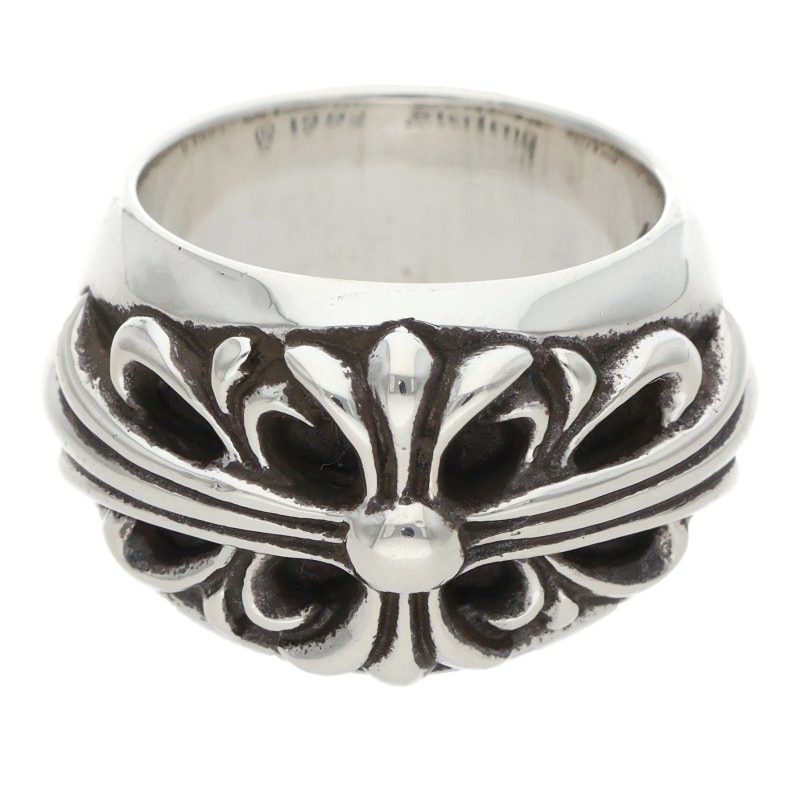 Chrome Hearts FLRL CRS Sterling Silver Ring Size 6.5