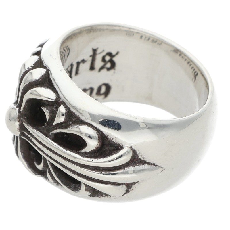 Chrome Hearts FLRL CRS Sterling Silver Ring Size 6.5