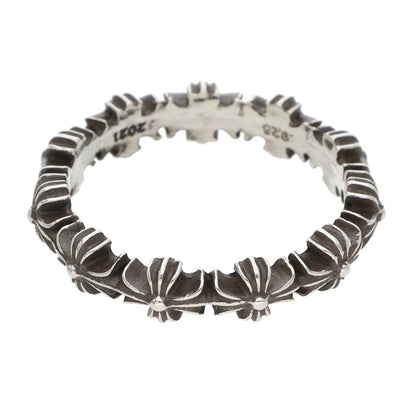 Chrome Hearts TINY E CH PLS BAND Silver Ring Size 8.5