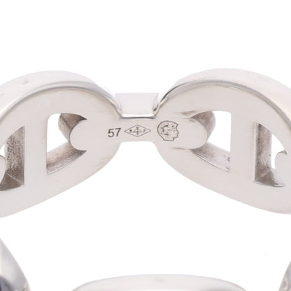 HERMES Chaine d'Ancre Enchainee PM Silver Ring Size 57