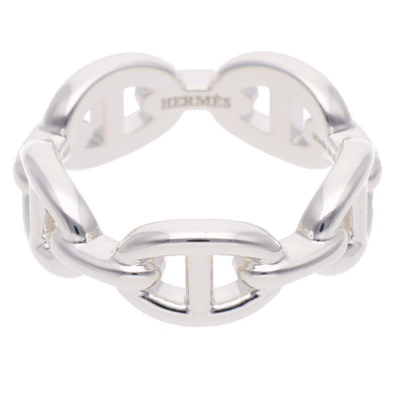 HERMES Chaine d'Ancre Enchainee PM Silver Ring Size 54