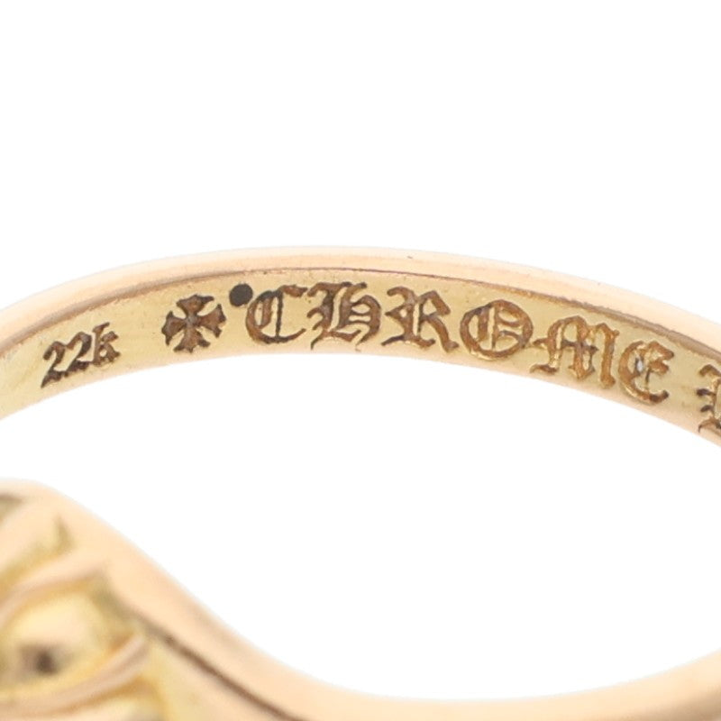 Chrome Hearts 22K Yellow Gold Bubblegum Cross Ring Size JP 9
