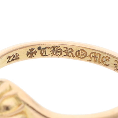 Chrome Hearts 22K Yellow Gold Bubblegum Cross Ring Size JP 9