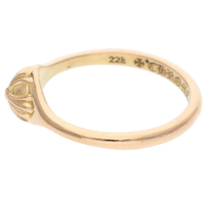 Chrome Hearts 22K Yellow Gold Bubblegum Cross Ring Size JP 9
