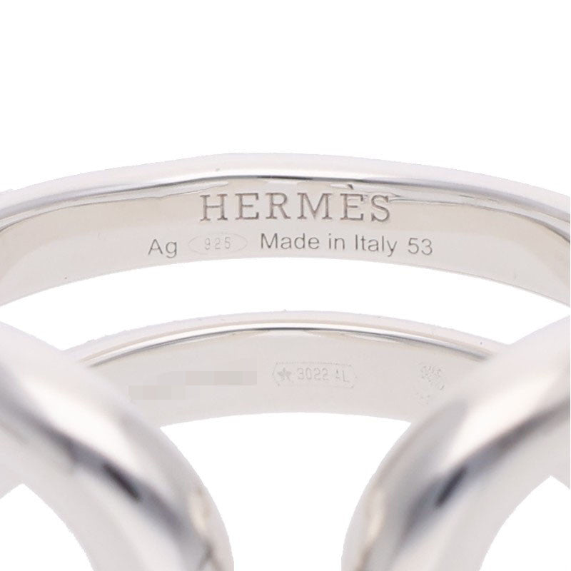 HERMES Lima PM Silver Ring Size 53
