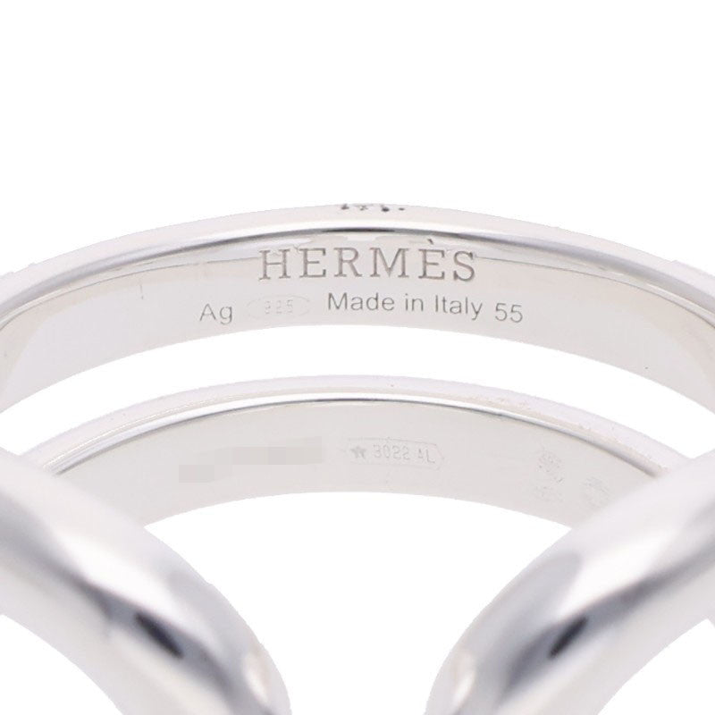 HERMES Lima PM Silver Ring Size 55