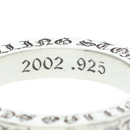 Chrome Hearts 3mm SPACER LT Silver Ring Size ONE SIZE