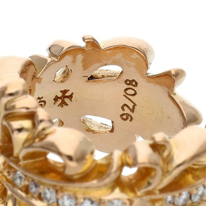 Chrome Hearts 22K Double Floral Cross Diamond Ring Size 10.5