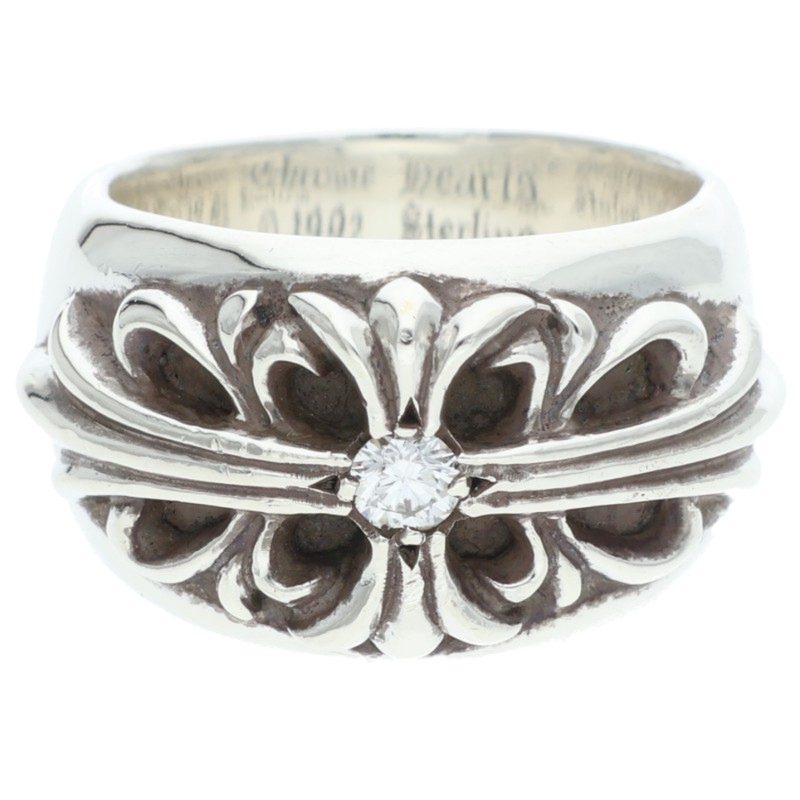 Chrome Hearts Floral Cross 1 Sterling Silver Size JP 13