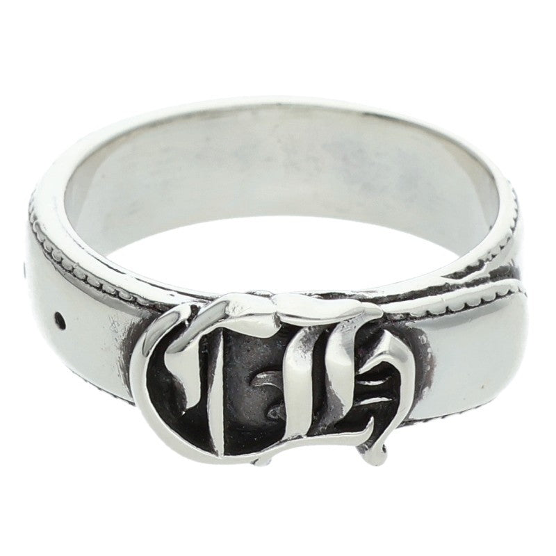Chrome Hearts BELTED CH SML Logo Silver Ring Size JP 16