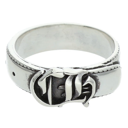 Chrome Hearts BELTED CH SML Logo Silver Ring Size JP 16