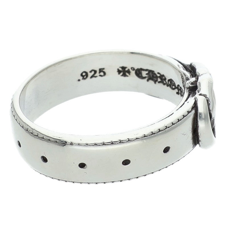 Chrome Hearts BELTED CH SML Logo Silver Ring Size JP 16