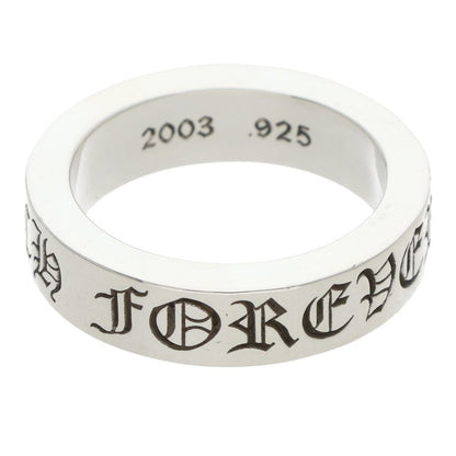 Chrome Hearts 6mm SPACER FOREVER Silver Ring Size 18.5