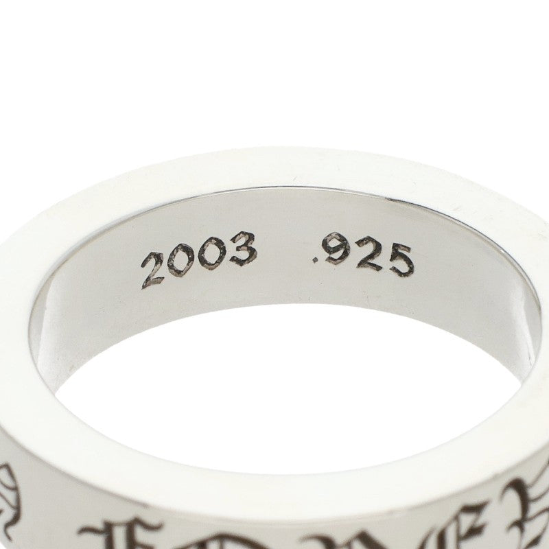 Chrome Hearts 6mm SPACER FOREVER Silver Ring Size 18.5
