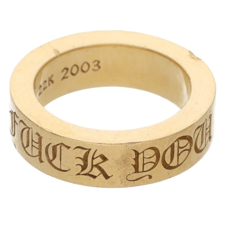 Chrome Hearts 22K 6mm Spacer Gold Ring Size JP 11