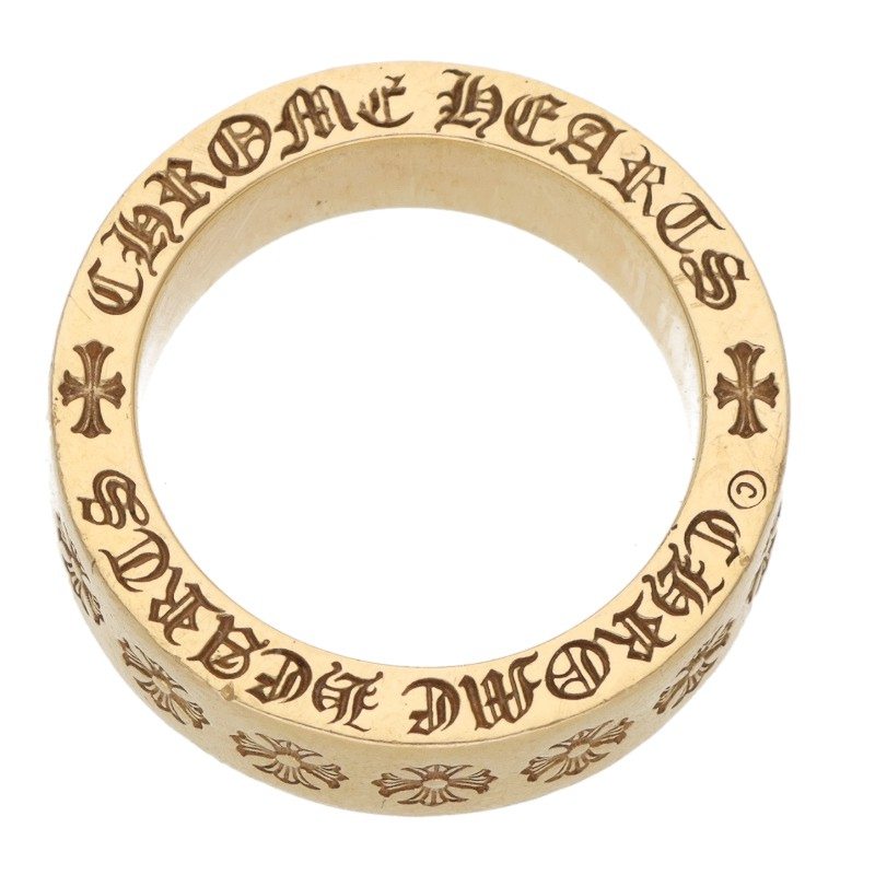 Chrome Hearts 22K 6mm Spacer Gold Ring Size JP 11