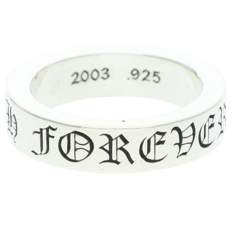 Chrome Hearts 6mm SPACER FOREVER Silver Ring Size 19.5
