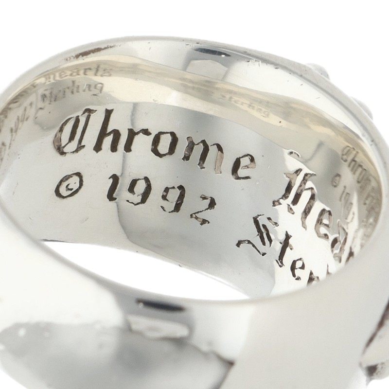 Chrome Hearts FLRL CRS Silver Ring Size JP 19