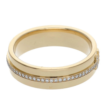 TIFFANY&Co. Tiffany T K18YG Wide Diamond Ring Size JP 15