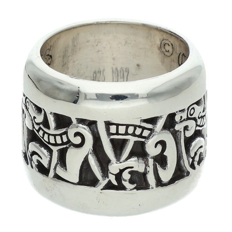 Chrome Hearts WIDE CELTIC Band 925 Silver Ring Size JP 15