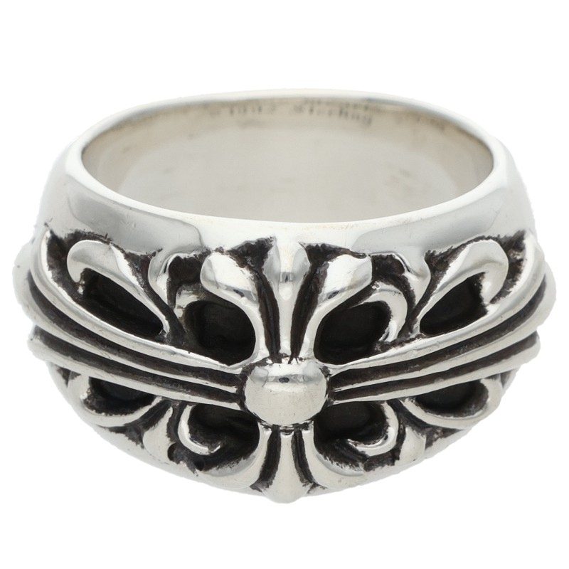 Chrome Hearts FLRL CRS Sterling Silver Ring Size JP 15
