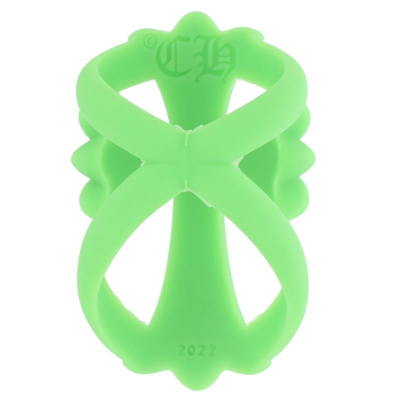 Chrome Hearts Infinity CH Cross Rubber Ring Green Size JP 16