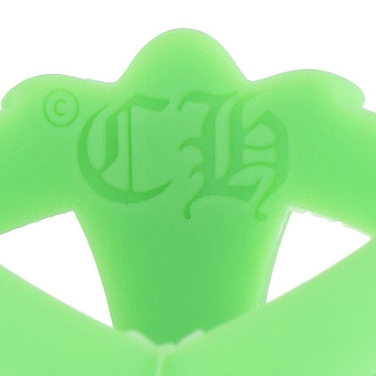 Chrome Hearts Infinity CH Cross Rubber Ring Green Size JP 16